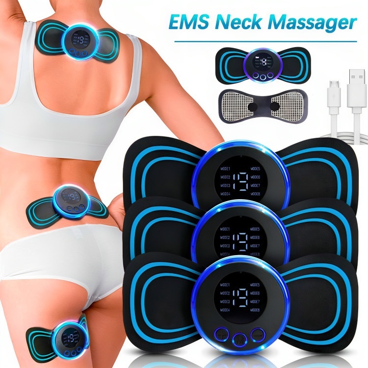 Mini Massageador de Cervical Elétrico Portátil Alivia Dores Corpo Pescoço - Imagem 3