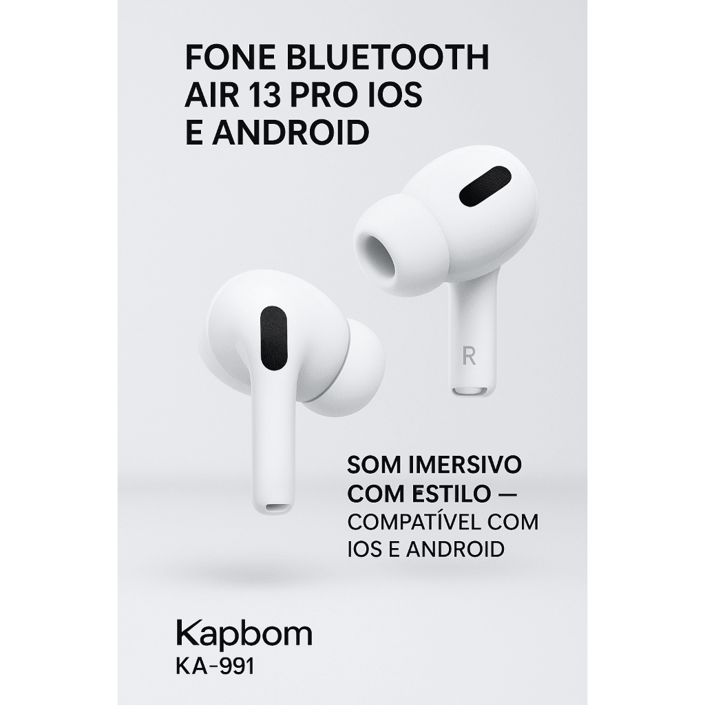 Fone Bluetooth Air 13 Pro Ios E Android Kapbom Ka-991