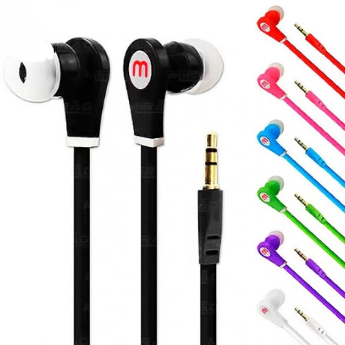 Fone de Ouvido m colorido para celular Headset com fio e sem microfone, entrada de 3.5mm (Barato) - Imagem 8