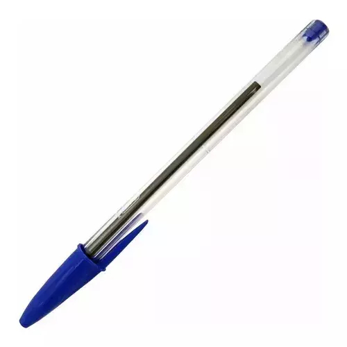 1 caixa Com 50 Unidades de Caneta Esferográfica Cristal Dura + 1.0mm Azul Bic - Imagem 3
