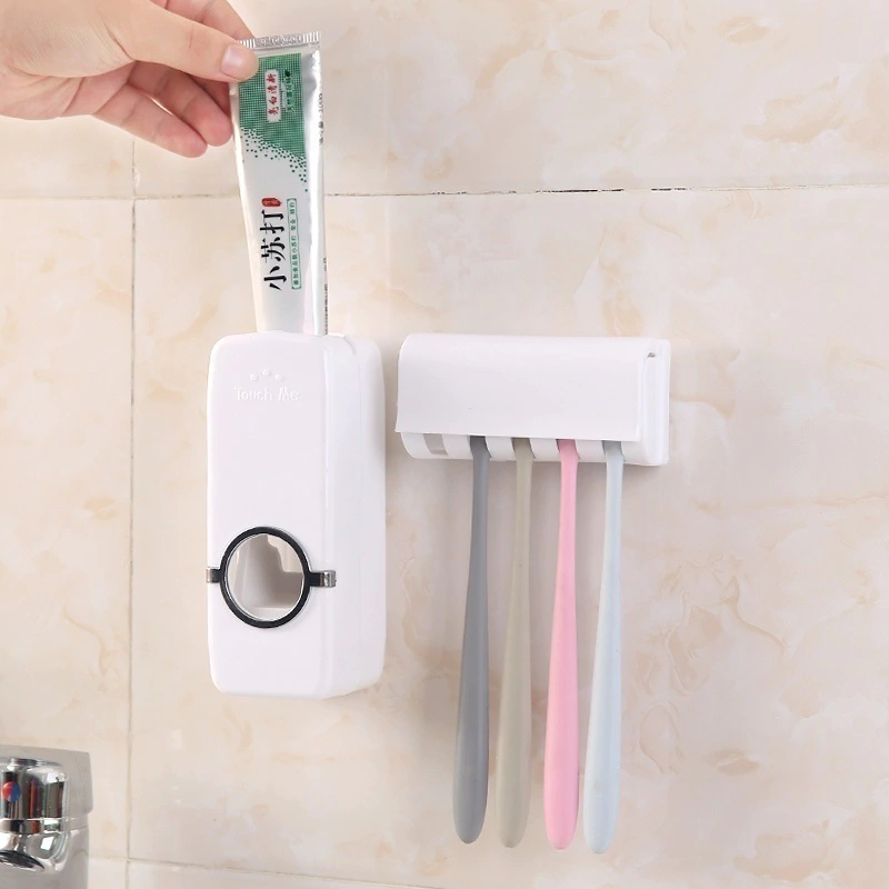 Dispenser de Creme Dental Pasta de Dente Suporte Escova Dente - Imagem 3