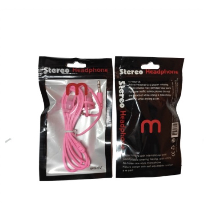 Fone de Ouvido m colorido para celular Headset com fio e sem microfone, entrada de 3.5mm (Barato) - Imagem 2