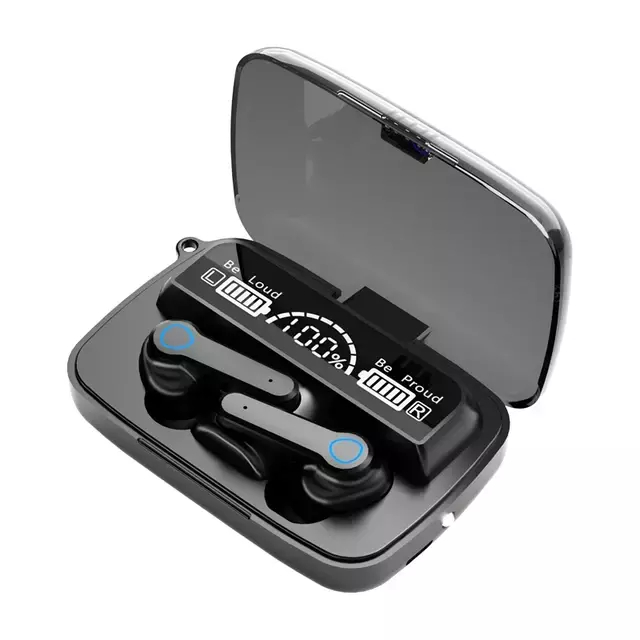 Fones de ouvido sem fio Bluetooth, M19 TWS 5.0 cancelamento de ruído, IPX7 impermeável, display digital LED, bateria grande, som esportivo