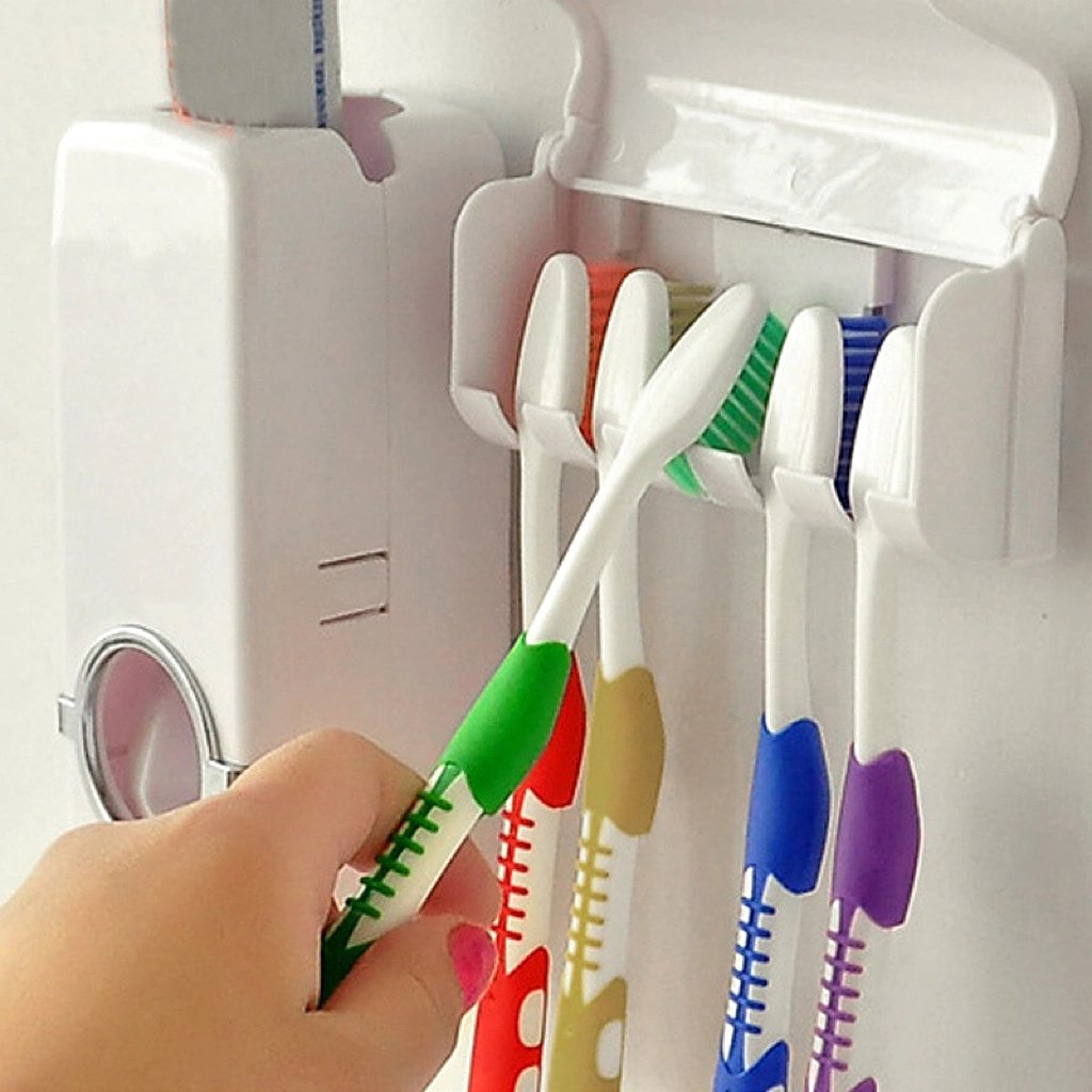 Dispenser de Creme Dental Pasta de Dente Suporte Escova Dente